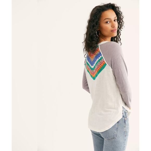 NWT FREE PEOPLE x WE THE FREE Women’s Spring Bound Crochet Knit Top - Picture 2 of 6